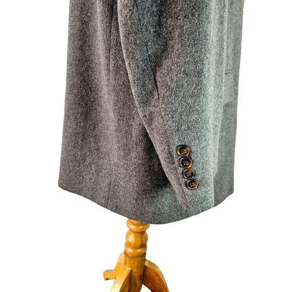 90s Bonney & Gordon Gray Cashmere 3 Btn Sport Coat Notch Lapel Ventless Mens 46L - Picture 6 of 12